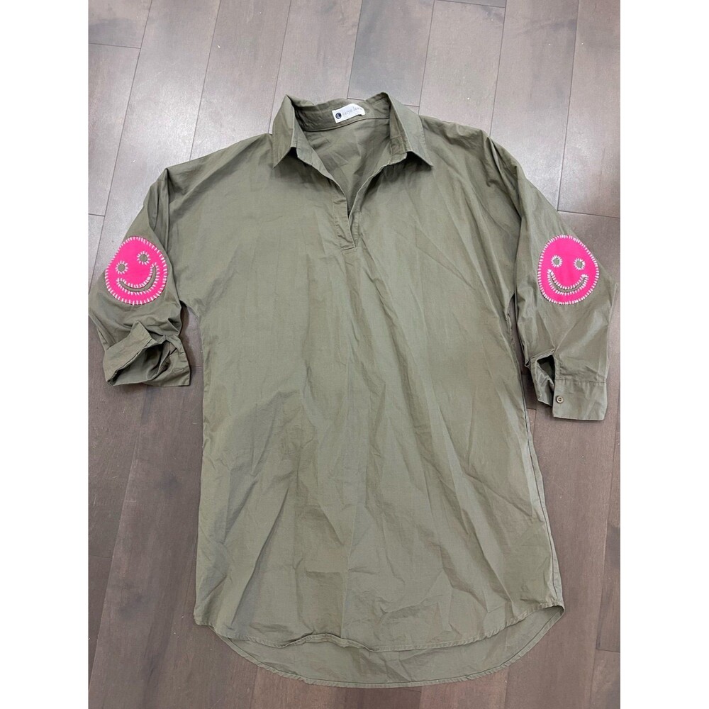 Caryn Lawn The Preppy Smiley Dress, Army Green, OS